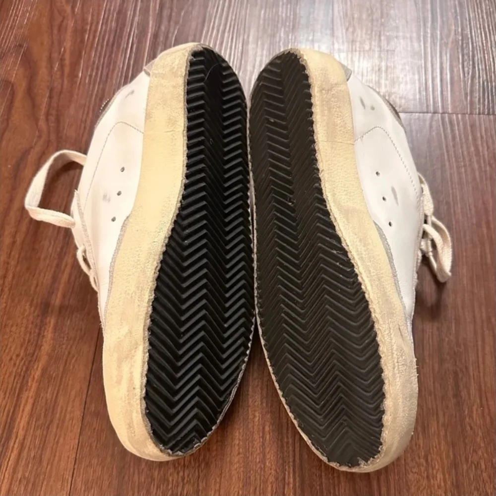Golden Goose Super Star with Gold Glitter Star and ice grey suede inserts 36 - Picture 7 of 13